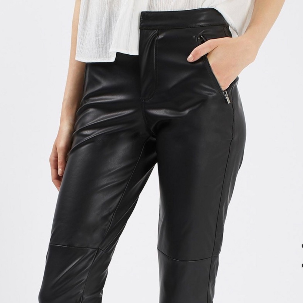 Topshop | Faux Leather Cigarette Trouser Size 8
